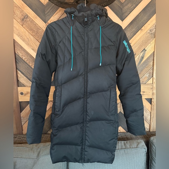 Salomon Jackets & Blazers - Salomon Women's Black Long Down Puffer Jacket size Small
